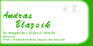andras blazsik business card