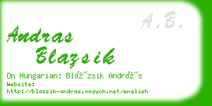 andras blazsik business card